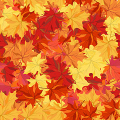 Image showing Seamless autumn maple leaves 