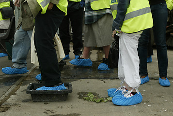 Image showing Disinfecting Feet