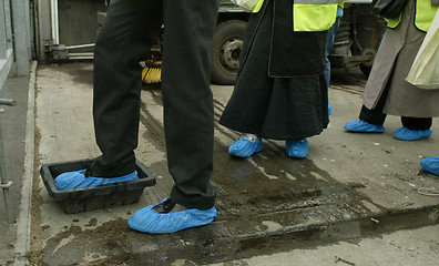 Image showing Disinfecting Feet