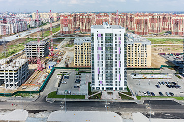 Image showing Construction of residential district in Tyumen