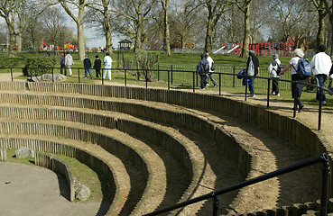 Image showing Walkers in the Park