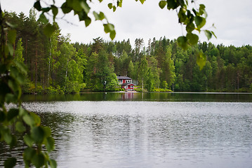 Image showing House at the lake.