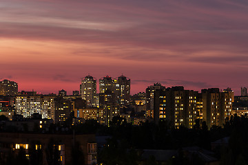 Image showing Night view of Kiev. 