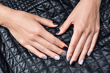 Image showing Women\'s hands with a stylish manicure.