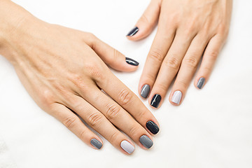 Image showing Beautiful manicure on hands of the girl