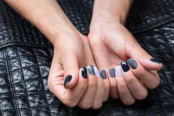 Image showing Women\'s hands with a stylish manicure.