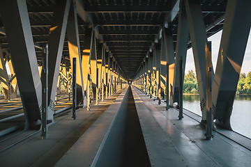 Image showing The inner part of the unfinished Podolsky bridge