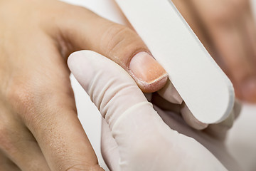 Image showing Photograph potsesse manicure in a beauty salon.