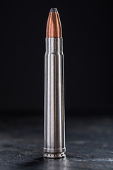 Image showing One cartridge with copper bullet and lead tip