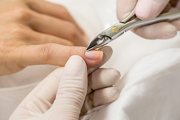 Image showing Manicure process in a beauty salon