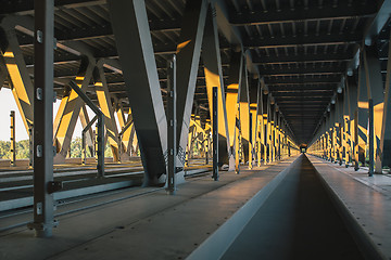 Image showing The inner part of the unfinished Podolsky bridge