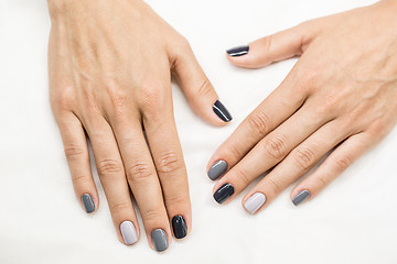 Image showing Beautiful manicure on hands of the girl