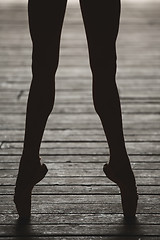 Image showing Ballerina dancing feet 