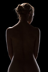 Image showing Art nude picture of naked blonde in the studio