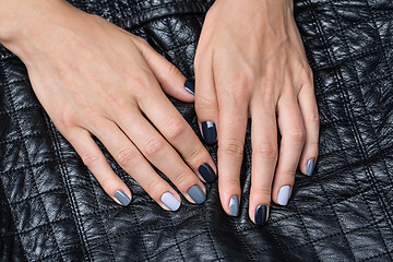 Image showing Women\'s hands with a stylish manicure.