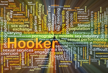 Image showing Hooker background concept glowing