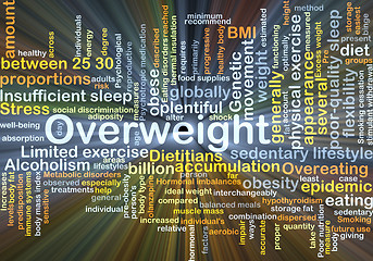 Image showing Overweight background concept glowing