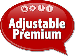 Image showing Adjustable Premium Business term speech bubble illustration