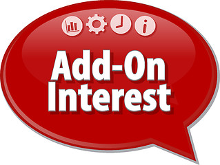 Image showing Add-On Interest Business term speech bubble illustrationt