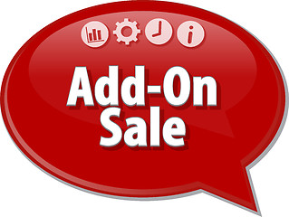 Image showing Add-On Sale Business term speech bubble illustration