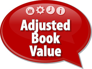 Image showing Adjusted Book Value Business term speech bubble illustration