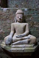 Image showing Buddha image in Mrauk U, Myanmar