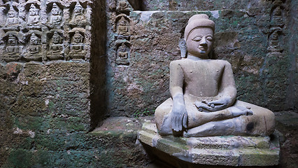 Image showing Buddha image in Mrauk U, Myanmar