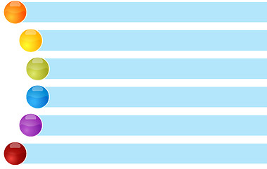 Image showing Six Blank business diagram circular relationship curved bullet l