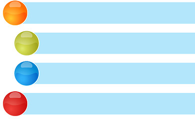 Image showing Four Blank business diagram circular relationship curved bullet 