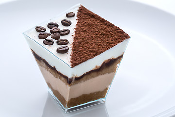 Image showing frozen yogurt coffee and cacao cake