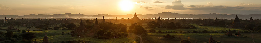 Image showing Sunset in Bagan