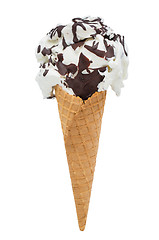 Image showing ice cream with chocolate topping