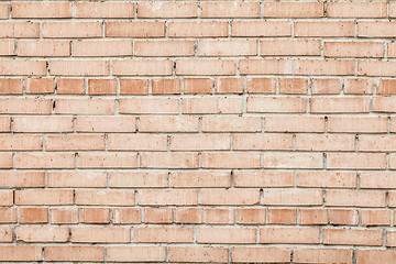 Image showing Weathered Old Red Brick Wall