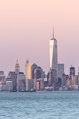Image showing New York City Manhattan downtown skyline
