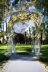 Image showing Beautiful wedding arch