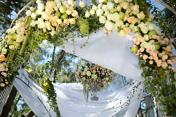 Image showing Flower wedding arch