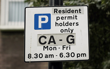 Image showing Parking Sign