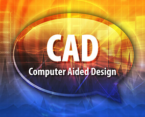 Image showing CAD acronym definition speech bubble illustration