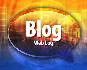 Image showing Blog acronym definition speech bubble illustration