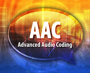Image showing AAC acronym definition speech bubble illustration
