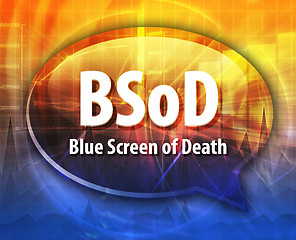 Image showing BSOD acronym definition speech bubble illustration