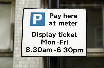 Image showing Parking Sign