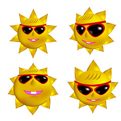 Image showing Set of Sun Icons