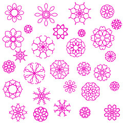 Image showing Pink Flower Icons