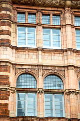 Image showing in europe london old red brick      historical window