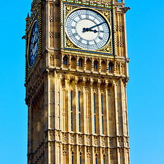 Image showing london big ben and historical old construction england  aged cit