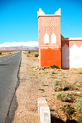 Image showing gate   in todra gorge  