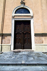 Image showing  italy  lombardy     the milano  door closed brick    pavement