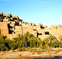 Image showing africa in morocco the old contruction and the historical village