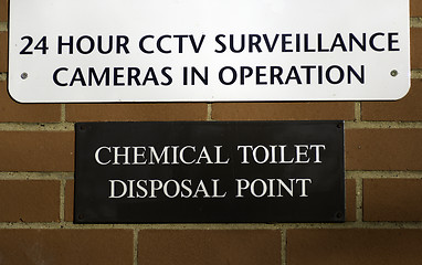 Image showing chemical toilet disposal point